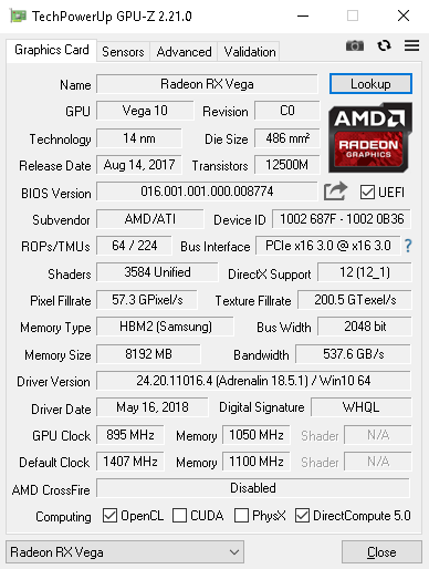 GPU-Z output
