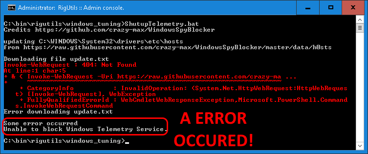 Shut up Telemetry.bat